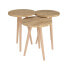 Set of 3 small tables Alexandra House Living Natural Oak Wood MDP 35 x 49 x 35 cm 35 x 45 x 35 cm 35 x 47 x 35 cm