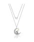 Фото #2 товара Peanuts womens Snoopy Moon Cubic Zirconia Necklace, 18''