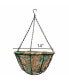 Фото #2 товара Hanging Basket with Blue, Brown Fabric Coco Liner 14