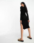 4th & Reckless lamar midi dress in black