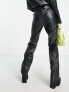 Фото #4 товара 4th & Reckless leather look cargo trousers with pocket detail co-ord in black