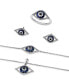 ფოტო #6 პროდუქტის EFFY® Sapphire (1/6 ct. t.w.) & Diamond (1/5 ct. t.w.) Evil Eye Stud Earrings