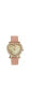 Women's Heart Shaped Rose Gold Crystal Watch with Pink Suede Strap