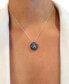 ფოტო #4 პროდუქტის Denim Ombré (7/8 ct. t.w.) & Nude Diamond (1/20 ct. t.w.) Flower Pendant Necklace in 14k White Gold, 18" + 2" extender