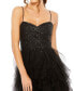 Women's Ieena Sequin Mini Dress With High Low Ruffle Tiered Train