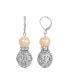 Crystal Acrylic Filigree Bead Drop Earrings