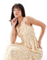 Wednesday's Girl ditsy floral cami smock midaxi dress in yellow