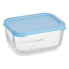 Lunch box Snow 420 ml Blue Transparent Glass Polyethylene (12 Units)