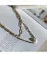 ფოტო #2 პროდუქტის 18K Gold Plated Paper Clip Chain with Extra Large Freshwater Pearls - Rhode Necklace 17" For Women