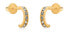 Yellow gold hoop earrings with zircons 14/184.701/17ZIR