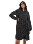 Фото #10 товара Y.A.S high neck frill mini smock dress in black polka dot