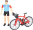 Figurka Bruder bWorld - Kolarka z rowerem górskim (63111)