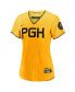 Фото #4 товара Женская футболка Nike Pittsburgh Pirates 2023 City Connect Replica Player Jersey Gold Роберто Клементе