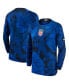 Фото #1 товара Men's Blue USMNT 2022/23 Home Breathe Stadium Replica Blank Long Sleeve Jersey