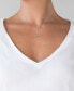 ფოტო #3 პროდუქტის Diamond Teardrop 18" Pendant Necklace in 14k White Gold, Yellow Gold and Rose Gold (1/8 ct. t.w.)