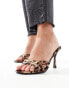 Public Desire Alisa heeled mule sandals in leopard with snaffle trim Леопардовый, 36 - фото #1