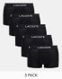 Фото #2 товара Lacoste essentials 5 pack trunks in black