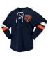 Фото #2 товара Women's Navy Chicago Bears Spirit Jersey Lace-Up V-Neck Long Sleeve T-shirt
