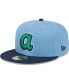 Фото #4 товара Men's Light Blue, Navy Atlanta Braves Green Undervisor 59FIFTY Fitted Hat