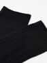Фото #4 товара Носки ребристые в пакете по 5 штук от Weekday, черного цвета