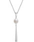 ფოტო #1 პროდუქტის Cultured Freshwater Pearl (6mm) & Diamond Accent Drop 18" Pendant Necklace in Sterling Silver