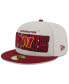 Men's Stone, Burgundy Washington Commanders 2023 NFL Draft On Stage 59FIFTY Fitted Hat