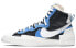 Sacai x Nike Blazer Mid BV0072-001 Black Blue Sneakers