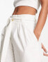 Фото #6 товара In The Style high waist wide leg palazzo trouser in white