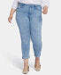 ფოტო #1 პროდუქტის Plus Size Sheri Slim Ankle Jean with Roll Cuffs