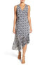 Фото #1 товара Michael Kors 241104 Womens Woodbrook Chiffon Asymmetrical Wrap Dress Size 2