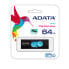 Фото #3 товара USB флеш-накопитель ADATA UV220 64 ГБ USB Type-A 2.0 Slide 7.5 г Черный Синий