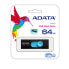 ADATA UV220 - 64 GB - USB Type-A - 2.0 - Slide - 7.5 g - Black - Blue