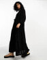 Фото #4 товара IIsla & Bird long sleeve maxi broderie summer dress in black