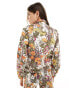 Wrangler heritage floral print denim jacket in multi co-ord