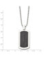 ფოტო #3 პროდუქტის Black IP-Plated Cable Dog Tag Ball Chain Necklace