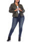 ფოტო #3 პროდუქტის Plus Size Faux Leather Jacket