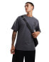 ADPT oversized t-shirt with A backprint in grey