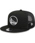 Фото #2 товара Men's Black Golden State Warriors Evergreen 9FIFTY Trucker Snapback Hat