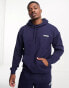 Hummel – Kapuzenpullover aus Sweatshirt-Stoff in Marineblau mit Logo