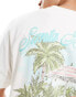 Фото #4 товара Abercrombie & Fitch preppy luxe destination back print t-shirt in cream