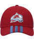 Фото #3 товара Men's Burgundy Colorado Avalanche Locker Room Three Stripe Adjustable Hat