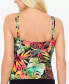 Ralph Lauren Womens Tummy Control Twist Swimsuit Tankini Top, Sunset,12