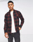 New Look buffalo check shirt in brown check