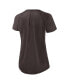 ფოტო #3 პროდუქტის Women's White, Brown Cleveland Browns Back Slit Lightweight Fashion T-shirt