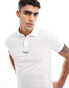 Фото #1 товара Barbour International Formula polo in white exclusive to asos