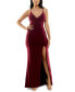 Фото #1 товара Juniors' Side-Slit Low-Back Jersey Gown