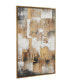 by Cosmopolitan Canvas Abstract Framed Wall Art with Gold-Tone Frame, 36" x 2" x 47"