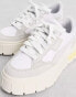 Фото #6 товара Puma Mayze Stack trainers in white & yellow