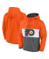 ფოტო #1 პროდუქტის Men's Orange Philadelphia Flyers Flagrant Foul Anorak Raglan Half-Zip Hoodie Jacket