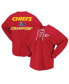 ფოტო #1 პროდუქტის Women's Red Kansas City Chiefs Super Bowl LVII Champions Lace-Up Long Sleeve T-shirt